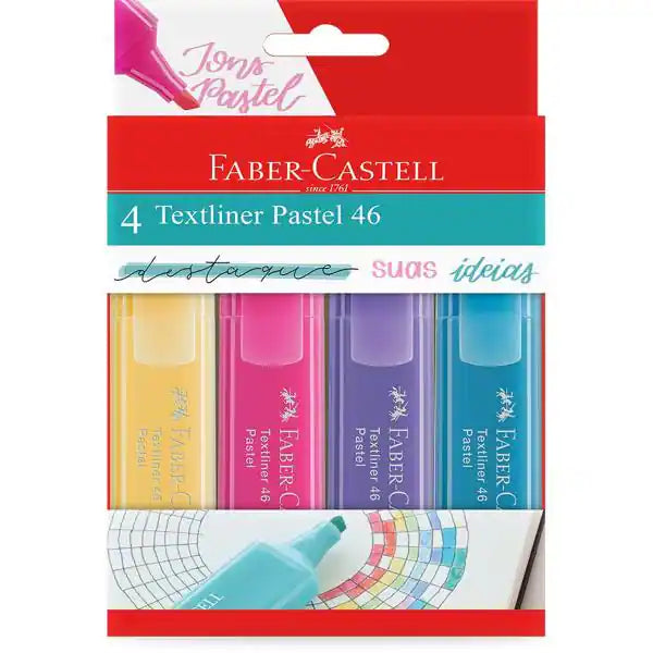 Marca Texto Textliner Pastel 46 Faber-Castell CX 4 UN