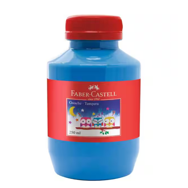 Tinta Guache Faber-Castell 250ml, Azul Claro PT 1 UN