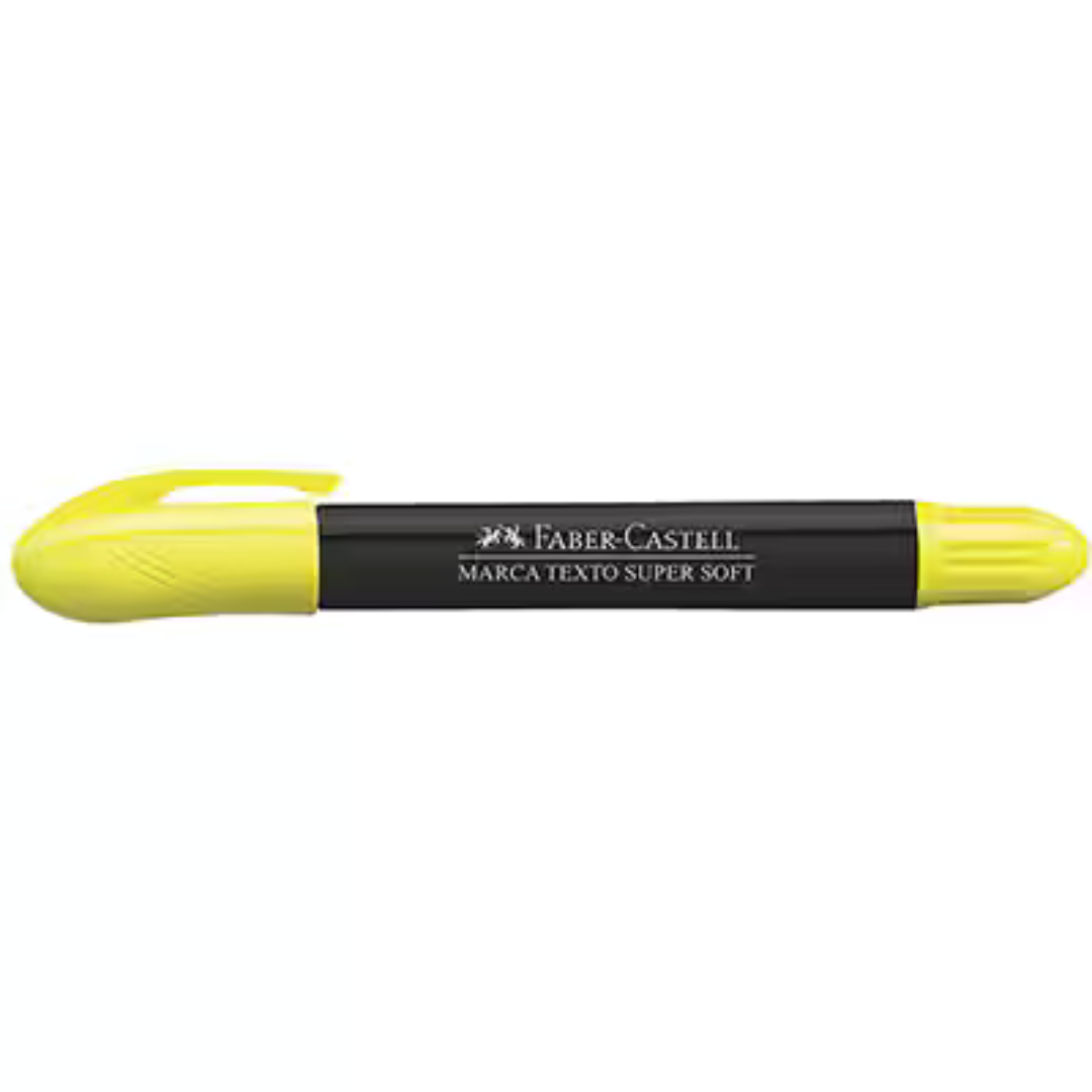 Marca Texto SuperSoft Amarelo Gel Faber-Castell BT 1 UN